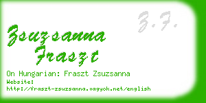 zsuzsanna fraszt business card